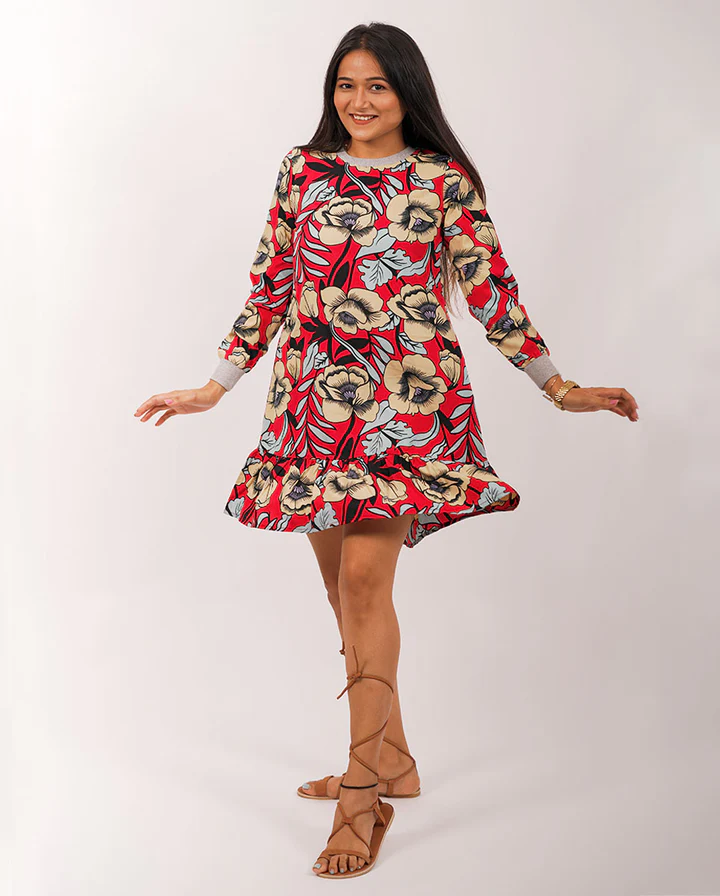 Floral Ruffle Dress - Image 2